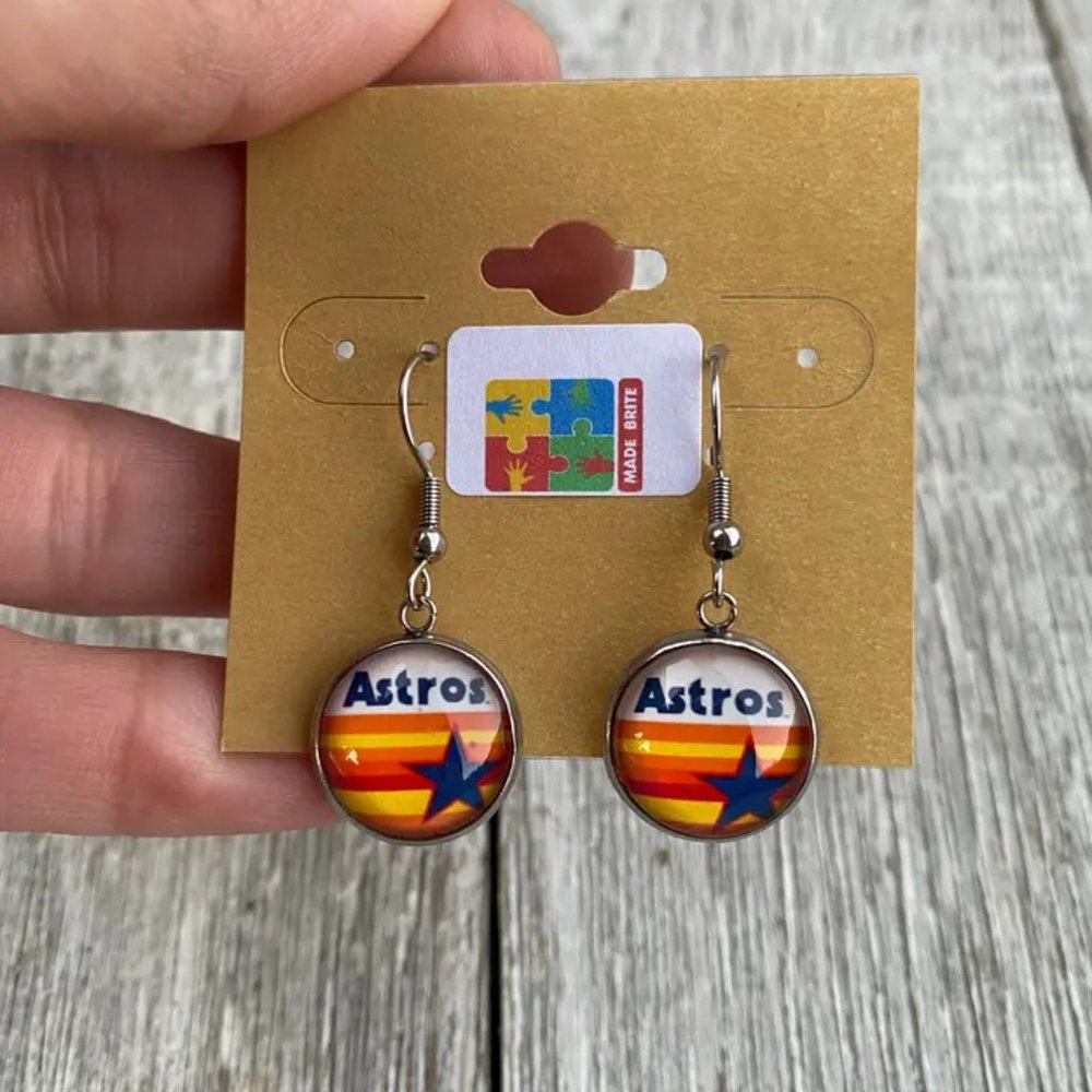 Houston Astros Dangle Earrings